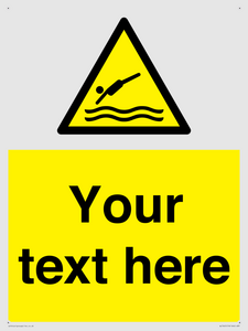 Custom Warning diving area